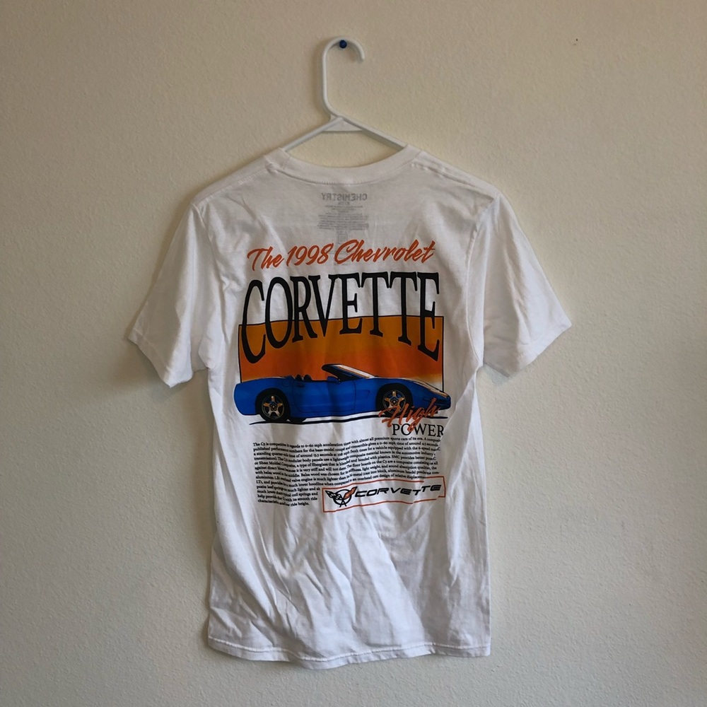 Chemistry Boy’s White Corvette Graphic Tee